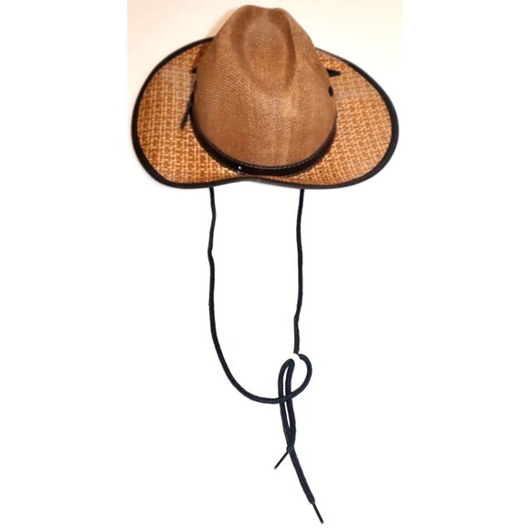 Tonpsom Straw Safari Hat Mexico Wide Brim Vintage Coastal Grandmother Cottagecor - Picture 2 of 6